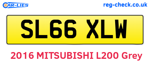 SL66XLW are the vehicle registration plates.