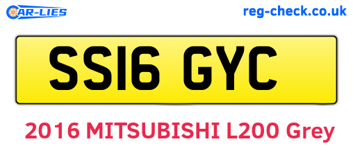 SS16GYC are the vehicle registration plates.