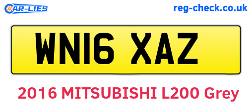 WN16XAZ are the vehicle registration plates.