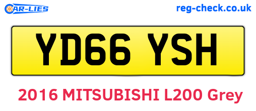 YD66YSH are the vehicle registration plates.
