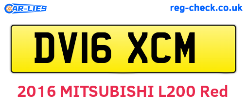 DV16XCM are the vehicle registration plates.