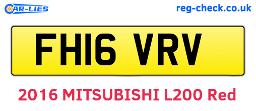 FH16VRV are the vehicle registration plates.