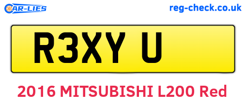 R3XYU are the vehicle registration plates.