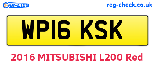 WP16KSK are the vehicle registration plates.