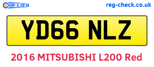 YD66NLZ are the vehicle registration plates.