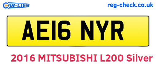 AE16NYR are the vehicle registration plates.