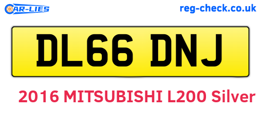 DL66DNJ are the vehicle registration plates.
