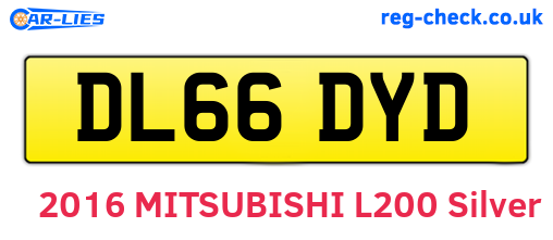 DL66DYD are the vehicle registration plates.