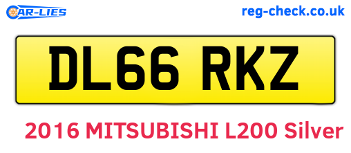 DL66RKZ are the vehicle registration plates.