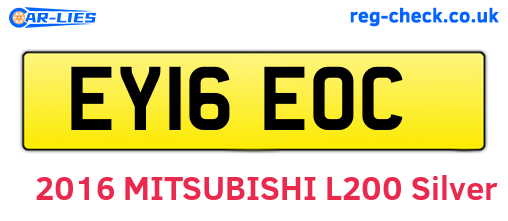 EY16EOC are the vehicle registration plates.