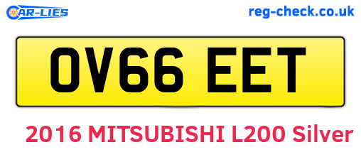 OV66EET are the vehicle registration plates.