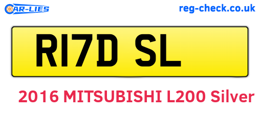 R17DSL are the vehicle registration plates.