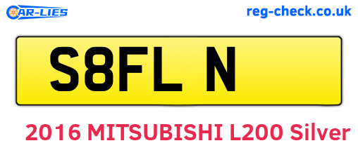 S8FLN are the vehicle registration plates.