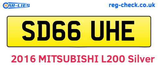 SD66UHE are the vehicle registration plates.