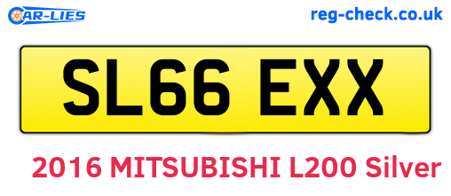 SL66EXX are the vehicle registration plates.