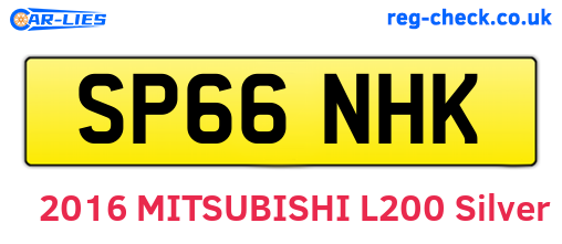 SP66NHK are the vehicle registration plates.