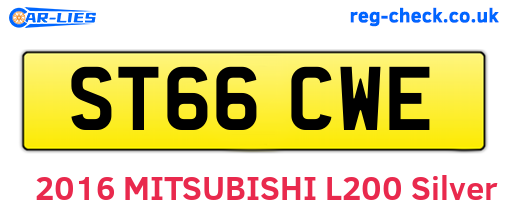 ST66CWE are the vehicle registration plates.