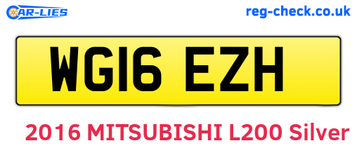 WG16EZH are the vehicle registration plates.