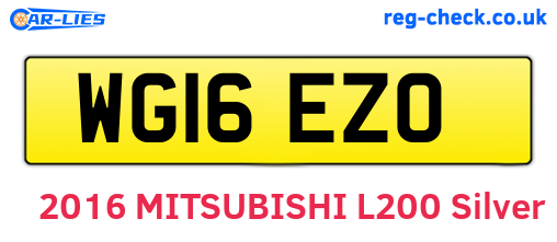 WG16EZO are the vehicle registration plates.
