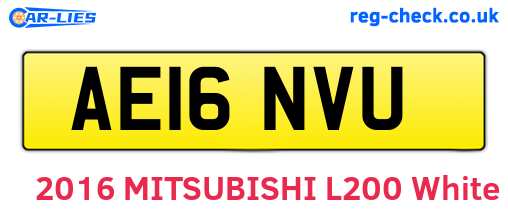 AE16NVU are the vehicle registration plates.
