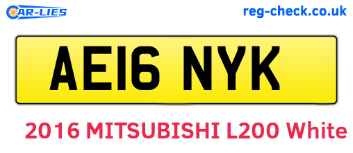 AE16NYK are the vehicle registration plates.
