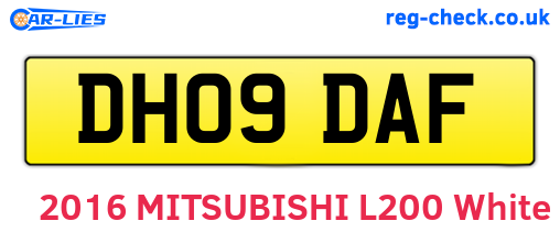 DH09DAF are the vehicle registration plates.