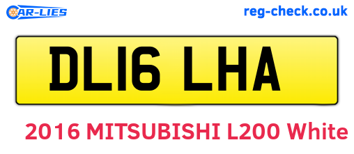 DL16LHA are the vehicle registration plates.