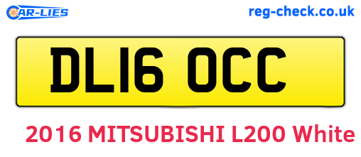 DL16OCC are the vehicle registration plates.