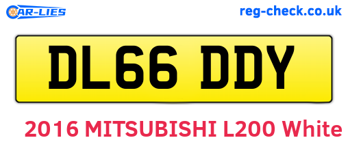 DL66DDY are the vehicle registration plates.