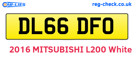 DL66DFO are the vehicle registration plates.