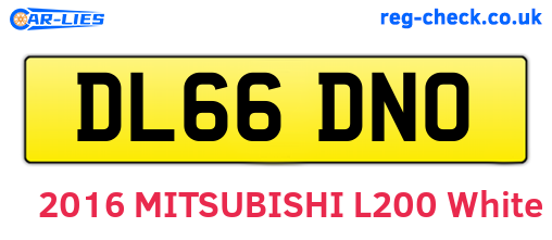 DL66DNO are the vehicle registration plates.