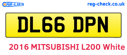 DL66DPN are the vehicle registration plates.