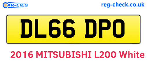 DL66DPO are the vehicle registration plates.