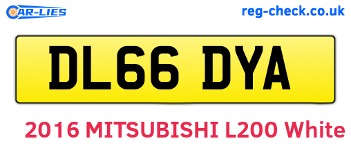 DL66DYA are the vehicle registration plates.