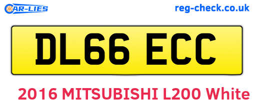 DL66ECC are the vehicle registration plates.