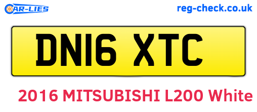 DN16XTC are the vehicle registration plates.