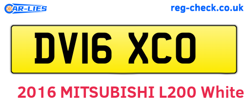 DV16XCO are the vehicle registration plates.