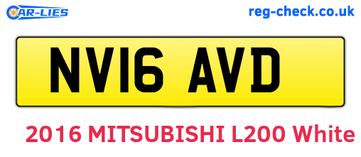 NV16AVD are the vehicle registration plates.