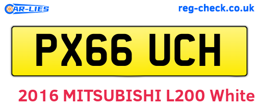 PX66UCH are the vehicle registration plates.