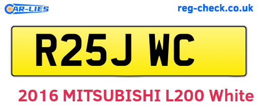 R25JWC are the vehicle registration plates.