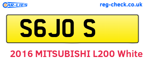 S6JOS are the vehicle registration plates.