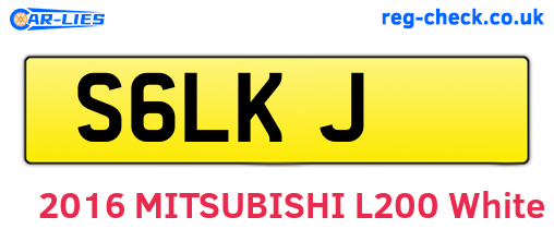S6LKJ are the vehicle registration plates.