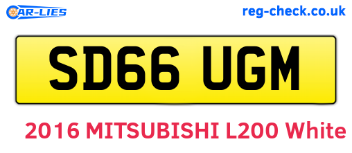 SD66UGM are the vehicle registration plates.
