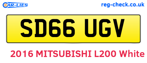 SD66UGV are the vehicle registration plates.