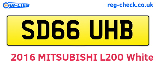 SD66UHB are the vehicle registration plates.