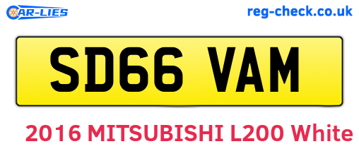 SD66VAM are the vehicle registration plates.