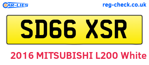 SD66XSR are the vehicle registration plates.