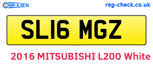SL16MGZ are the vehicle registration plates.