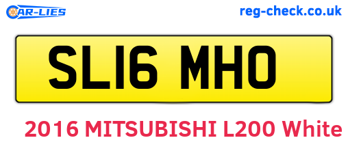 SL16MHO are the vehicle registration plates.