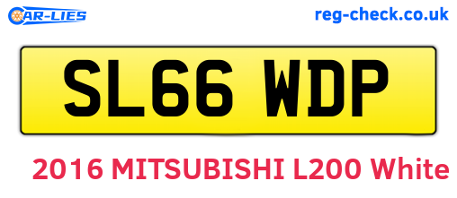 SL66WDP are the vehicle registration plates.